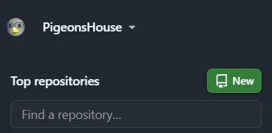 新しいリポジトリの作成ボタン