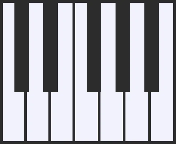 1オクターブ分のピアノ